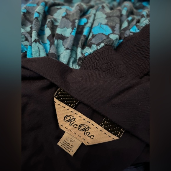 RARE Anthropologie Pendulum Dress RicRac Corsage Leaf Print Wiggle M Medium - Picture 8 of 8